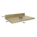 Ver imagem 2 de Tampo 100% Mdf 30mm para Balcão de Cozinha 80cm Multimóveis Cr20437 Carvalho Tropical