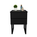 Ver imagem 2 de Mesa de Cabeceira Lateral de Apoio Penteadeira Square Preto Laca