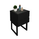 Ver imagem 1 de Mesa de Cabeceira Lateral de Apoio Penteadeira Square Preto Laca