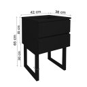 Ver imagem 5 de Mesa de Cabeceira Lateral de Apoio Penteadeira Square Preto Laca