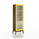 Ver imagem 7 de Sala de Estar Completa com Rack, Cristaleira 1 Porta e Cristaleira 2 Portas Retrô Madri Espresso Móv