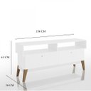 Ver imagem 4 de Sala de Estar Completa com Rack, Cristaleira 1 Porta e Cristaleira 2 Portas Retrô Madri Espresso Móv