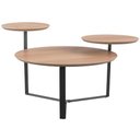 Ver imagem 3 de Mesa de Centro para Sala de Estar 3 em 1 Pés Metálicos Dari A03 Hanover Preto - Lyam Decor