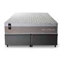 Ver imagem 4 de Conjunto Box Baú Super King Sheffield Cinza 193x203x72 c/ Molas Ensacadas