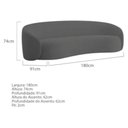 Ver imagem 7 de Kit Sofá Amore 3 Lugares e 2 Poltronas 180cm Linho Cinza Mabe Magazine