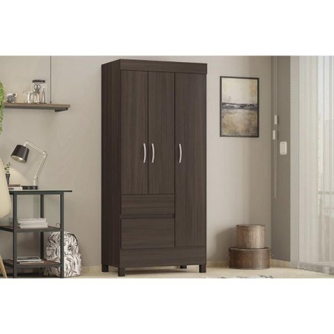 Guarda Roupa Solteiro 3 Portas e 2 Gavetas Wind Cafe Touch - Demóbile