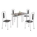 Ver imagem 2 de Conjunto de Mesa Tubular com 4 Cadeiras Lívia Branco/Preto