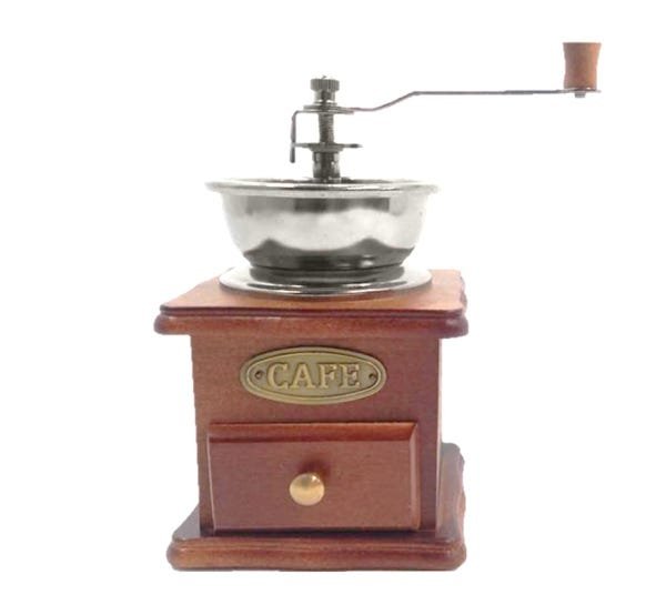 Moedor Manual De Cafe E Grãos Em Madeira E Aço Carbono - 1