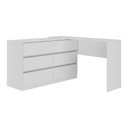Ver imagem 4 de Penteadeira de Canto 120cm 6 Gavetas Flex Multimóveis Mp4404 Branco