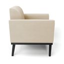Ver imagem 4 de Poltrona Base de Madeira Fixa Preto Marisa Suede - D’RossiBege