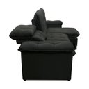 Ver imagem 7 de Sofá Retrátil Reclinável Atenas 2,30m Suede Velut Preto C/ Molas no Assento - King House