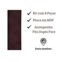 Ver imagem 3 de Cabeceira Estofada P/ Cama Queen com 8 Placas em Suede 45cm:marrom