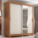 Ver imagem 2 de Guarda Roupa Casal 2 Portas de Correr com Espelho Titan 196 cm Cinamomo Areia Zanz