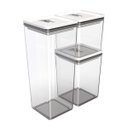 Ver imagem 3 de Kit Pote Organizador Mantimentos Hermético Cozinha Alimentos Unitermi Kit Dubai Branco