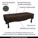 Ver imagem 3 de Recamier Decorativo 90cm Loewe Suede Pés de Madeira Café - Gran Belo
