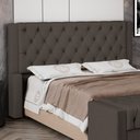 Ver imagem 2 de Cabeceira Atena para Cama Box Queen Size 160cm Capitonê com Frame Linho Cacau - Desk Design