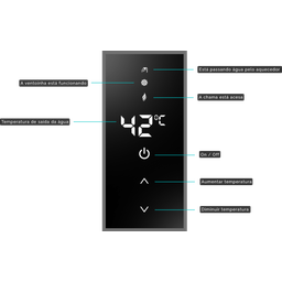 Aquecedor de Água a Gás Komeco Ko 16 Wh Home 16 Litros Branco Digital Bivolt para Gn (gás Natural) - 6