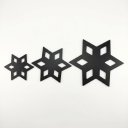 Ver imagem 5 de Descanso de Panela Estrela Kit 3 Acm Preto Fosco Trivet Suporte Panela Quente Cozinha
