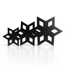 Ver imagem 1 de Descanso de Panela Estrela Kit 3 Acm Preto Fosco Trivet Suporte Panela Quente Cozinha