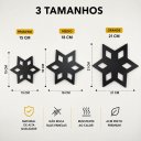 Ver imagem 2 de Descanso de Panela Estrela Kit 3 Acm Preto Fosco Trivet Suporte Panela Quente Cozinha