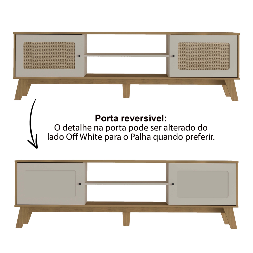 Rack Charlotte para Tv até 75 Polegadas 2 Portas - 7