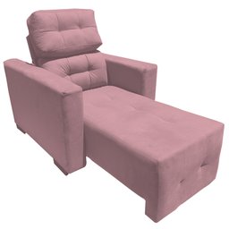 Sofá Poltrona 1 lugar Retrátil e Reclinável Veneza Rosa - Moveis Aguias - 1