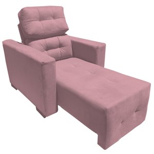 Sofá Poltrona 1 lugar Retrátil e Reclinável Veneza Rosa - Moveis Aguias
