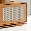 Ver imagem 4 de Rack para Tv de até 75 Polegadas 180cm 2 Portas Deslizantes Florida Mel - Casa Giulia