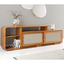 Ver imagem 1 de Rack para Tv de até 75 Polegadas 180cm 2 Portas Deslizantes Florida Mel - Casa Giulia