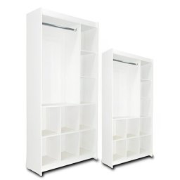 Estante Arara Nicho Lateral e Colmeia Inferior Branco 185x92x32cm - Deep - 1