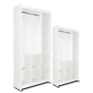 Estante Arara Nicho Lateral e Colmeia Inferior Branco 185x92x32cm - Deep