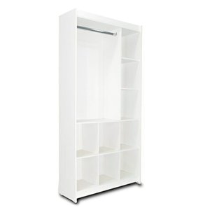Estante Arara Nicho Lateral e Colmeia Inferior Branco 185x92x32cm - Deep