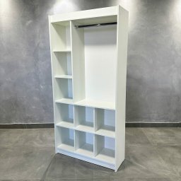 Estante Arara Nicho Lateral e Colmeia Inferior Branco 185x92x32cm - Deep - 2