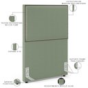 Ver imagem 3 de Cabeceira Cama Box Solteiro Com Tachas 100 cm Vicenza L02 Bouclê Oliva - Lyam Decor