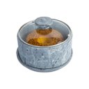 Ver imagem 2 de Boleira Queijeira de Pedra Sabão com Tampa de Vidro