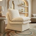 Ver imagem 2 de Poltrona Decorativa para Sala Living Filó Bouclé Off White - Nexta Casa