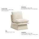 Ver imagem 3 de Poltrona Decorativa para Sala Living Filó Bouclé Off White - Nexta Casa
