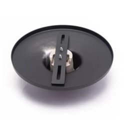 Plafonier Plafon Redondo Preto E27 Bocal Porcelana 100w - 4