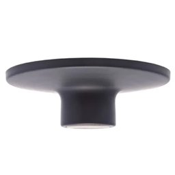 Plafonier Plafon Redondo Preto E27 Bocal Porcelana 100w - 2