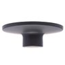 Plafonier Plafon Redondo Preto E27 Bocal Porcelana 100w - 2