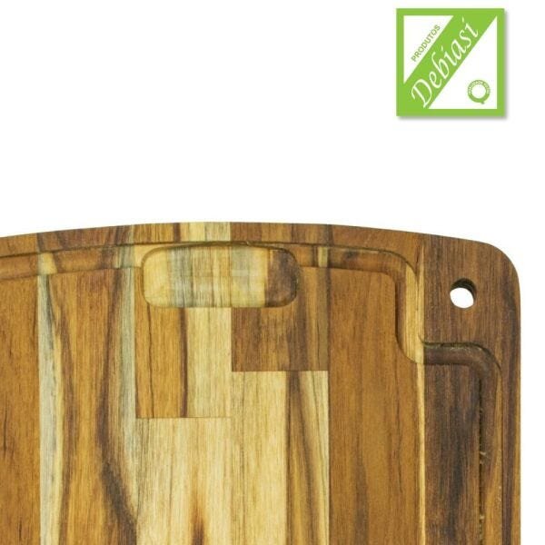 Tábua Rustica Artesanal 15B Teca Para Churrasco Debiasi - 4