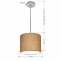 Ver imagem 2 de Lustre Luminária Pendente Vivare Free Lux Pe-4105cz Cúpula em Tecido 20x22cm