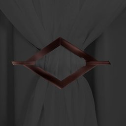 Cortina 100% Corta Luz com Forro Blackout PVC com Voil 2,00M x 2,50M Preta para Varão Simples - 2