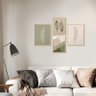 Kit 4 Quadros para Decoração Folhas Minimalista Sala Cozinha - 2