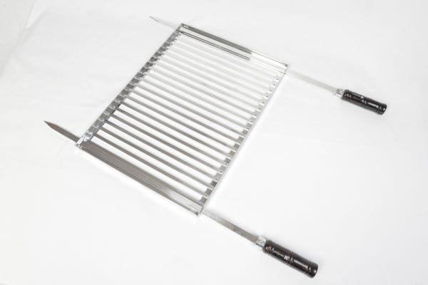 Grelha Aluminio Flex 3x1, 55x40 Inversão Espetos Cabo Mad - 3