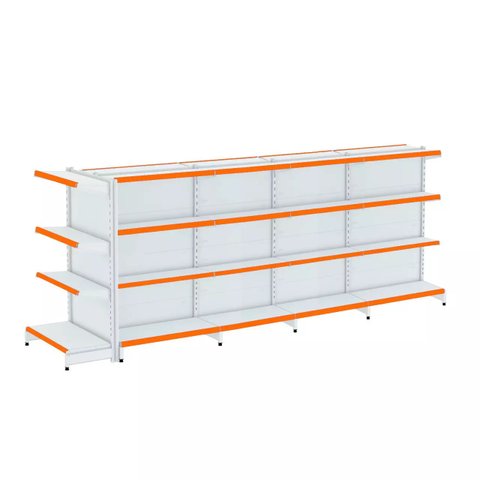 Gondola Centro 137 Fit Ate 4 Metros 1 Ponta Branco 36b Pe Laranja