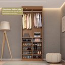 Ver imagem 5 de Guarda-Roupa 2 Módulos Roupeiro Closet Sapateira sem Porta Versatille