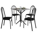 Ver imagem 6 de Mesa de Jantar Ambiente Thais 70x70 Cm com Granito Ocre Itabira com 4 Cadeiras 050 Preto – Artefamol