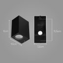 Ver imagem 2 de Arandela Dots Square Preta P/ 2 LED MR16 Bella Iluminação ST2816
