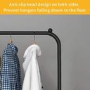 Ver imagem 4 de Arara Roupas Dupla Portatil Cabideiro Organizador Sapateira Prateleira com Rodinhas Guarda Roupa Pre
